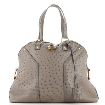 Saint Laurent Muse Shoulder Bag Ostrich Oversized