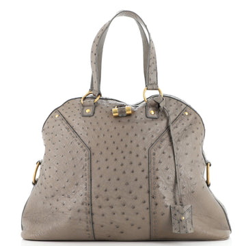 Saint Laurent Muse Shoulder Bag Ostrich Oversized