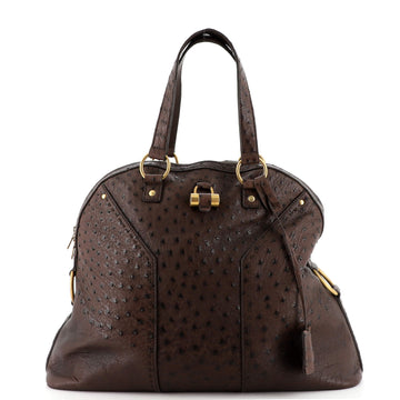 Saint Laurent Muse Shoulder Bag Ostrich Oversized