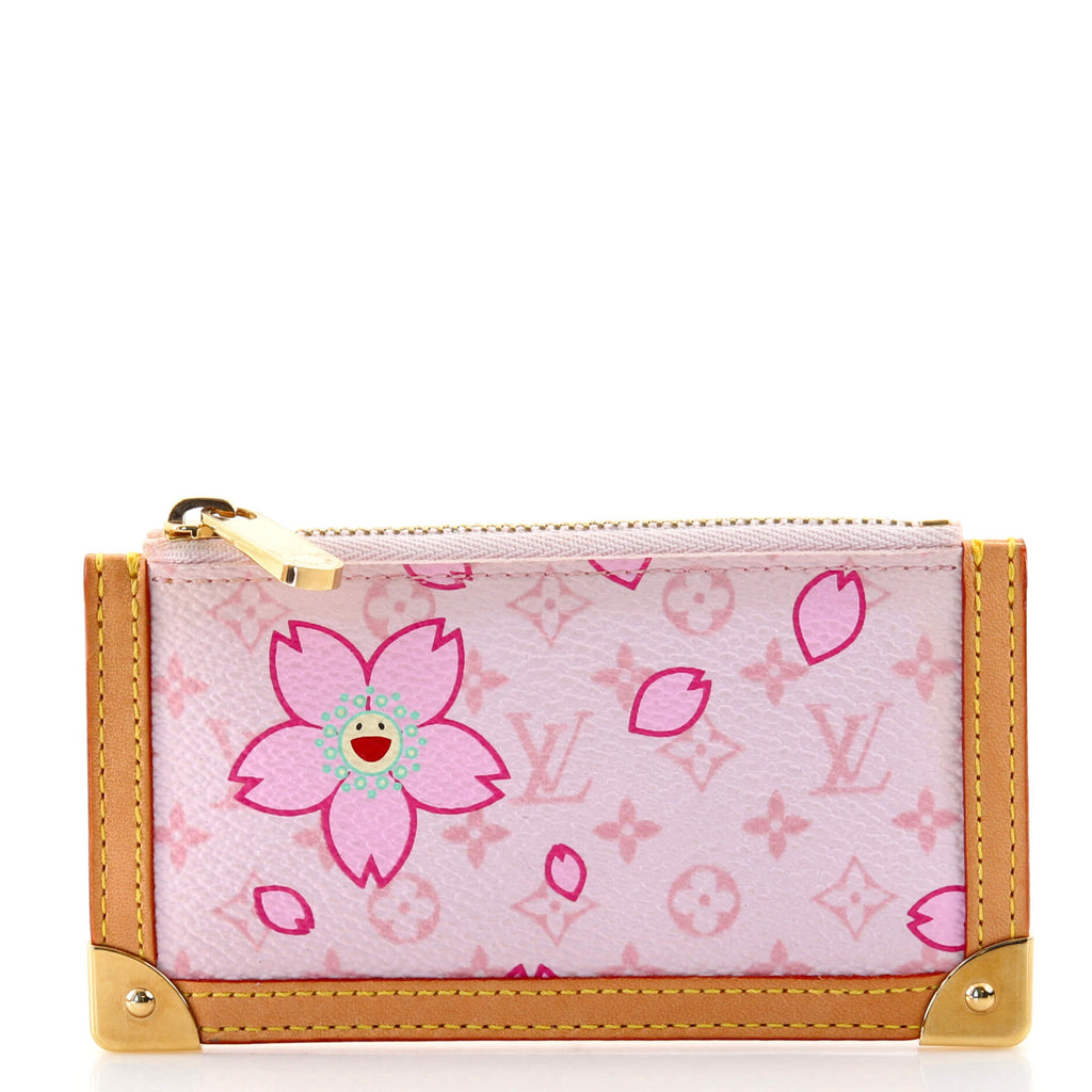 LOUIS VUITTON Monogram Cherry Blossom Key Pouch Pink 315431