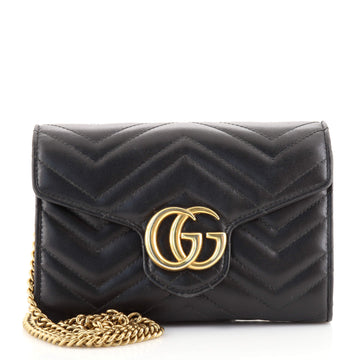 Gucci GG Marmont Chain Wallet Matelasse Leather Mini