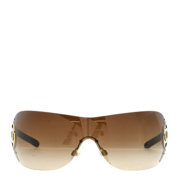 Chanel Rimless Circle CC Shield Sunglasses Acetate with Metal