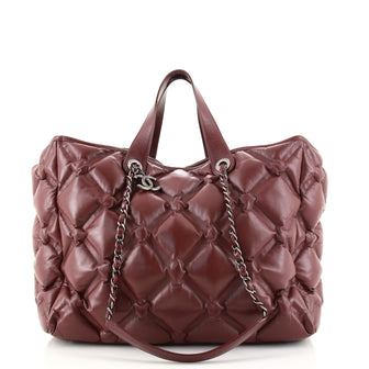 Chanel Chesterfield Shopping Tote Quilted Leather Large