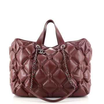 Chanel Chesterfield Shopping Tote Quilted Leather Large