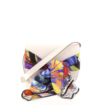Versace Shoulder Bag with Scarf Leather Medium