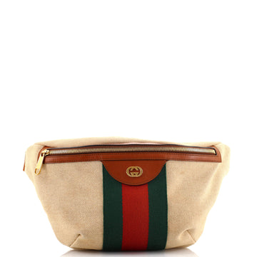 Gucci Zip Belt Bag Vintage Web Canvas Large