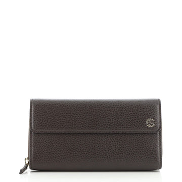 Gucci Interlocking G Zip Around Flap Wallet (Outlet) Leather Long