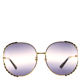 Gucci Bamboo Frame Round Sunglasses Metal and Acetate