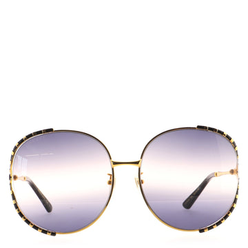 Gucci Bamboo Frame Round Sunglasses Metal and Acetate
