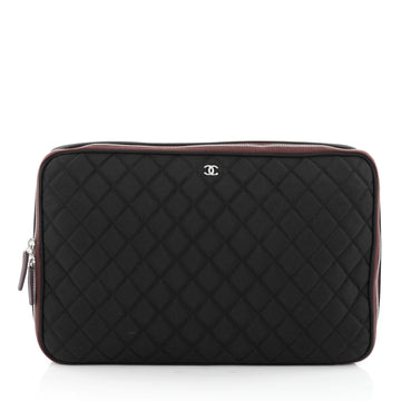 Chanel Laptop Sleeve Quilted Nylon black