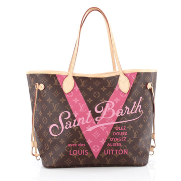 Louis Vuitton Neverfull Tote Limited Edition Cities V Monogram Canvas MM brown