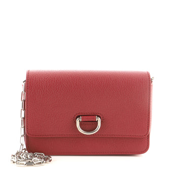 Burberry D-Ring Chain Wallet Leather