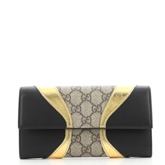 Gucci Continental Wallet GG Coated Canvas and Leather Long