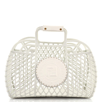 Fendi FF Logo Stamp Basket Tote PVC Medium