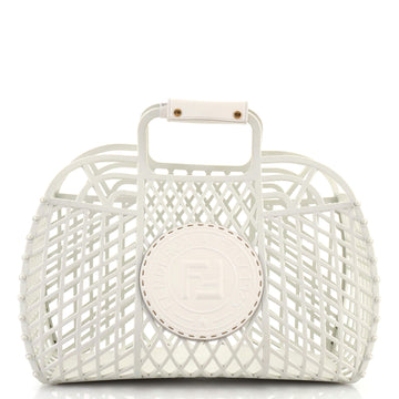 Fendi FF Logo Stamp Basket Tote PVC Medium