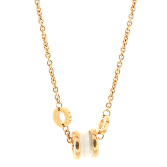 Bvlgari B.Zero1 Pendant Necklace 18K Rose Gold and Ceramic