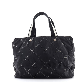Chanel Travel Line Boston Bag Printed Nylon Medium