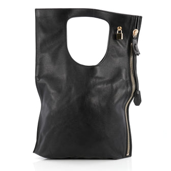Tom Ford Alix Fold Over Bag Leather Large black
