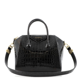 Givenchy Antigona Bag Crocodile Embossed Leather Small