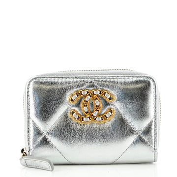 Chanel 19 Zip Coin Purse Quilted Lambskin