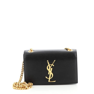 Saint Laurent Classic Monogram Crossbody Bag Grainy Leather Small