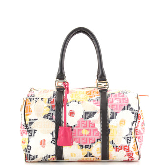 Fendi Boston Bag Printed Zucca Coated Canvas Small