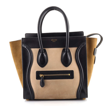 Celine Tricolor Luggage Bag Nubuck Micro