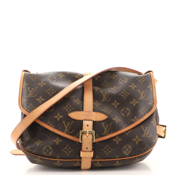 Louis Vuitton Saumur Handbag Monogram Canvas 30