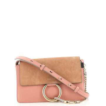 Chloe Faye Shoulder Bag Leather and Suede Small