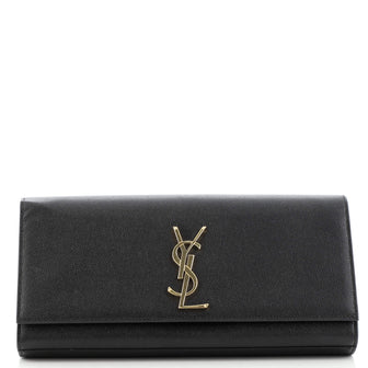 Saint Laurent Classic Monogram Clutch Leather Long
