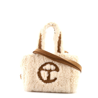 Telfar UGG Reverse Shopping Tote Shearling and Suede Small