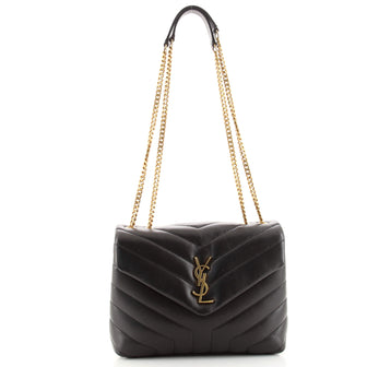Saint Laurent LouLou Shoulder Bag Matelasse Chevron Leather Small