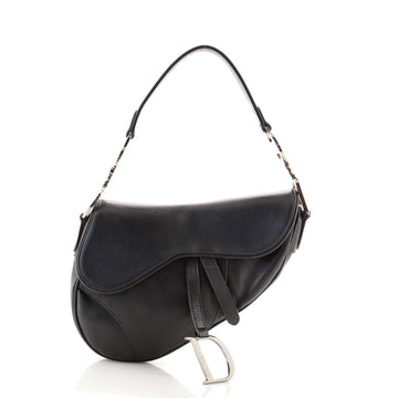 Christian Dior Vintage Saddle Bag Leather Medium