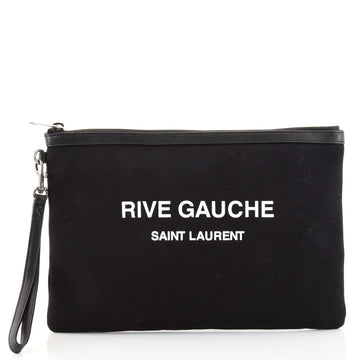 Saint Laurent Rive Gauche Pouch Canvas