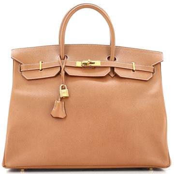 Hermes Birkin Handbag Brown Courchevel with Gold Hardware 40