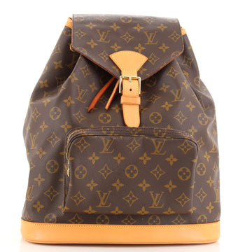 Louis Vuitton Vintage Montsouris Backpack Monogram Canvas GM