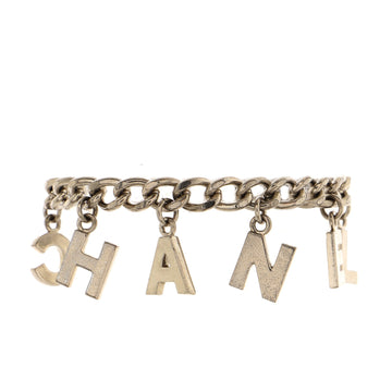 Chanel Logo Letters Charm Chain Bracelet Metal