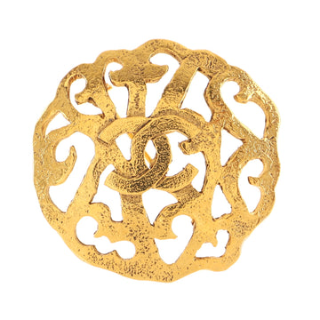 Chanel Vintage Swirling CC Brooch Metal