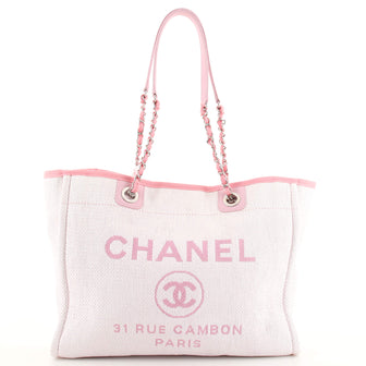 Chanel Deauville Tote Raffia Small