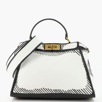 Fendi Peekaboo Bag Joshua Vides Printed Leather Regular