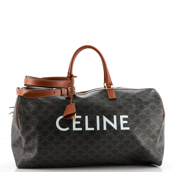 Celine Voyage Duffle Bag Triomphe Coated Canvas Large