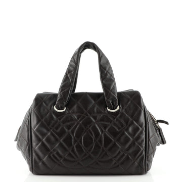 Chanel Timeless Classic Bowler Bag Quilted Caviar Large