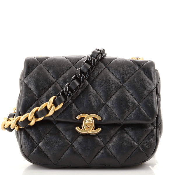 Chanel Candy CC Flap Coin Purse With Chain
