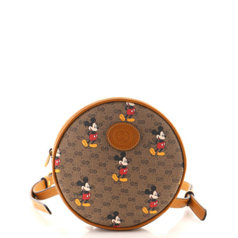 Gucci Disney Mickey Mouse Round Backpack Printed Mini GG Coated Canvas Mini