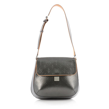 Louis Vuitton Mat Webster Street Handbag Monogram Vernis Gray