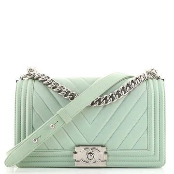 Chanel Boy Flap Bag Chevron Calfskin New Medium