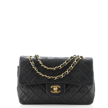 Chanel Vintage Classic Double Flap Bag Quilted Lambskin Small