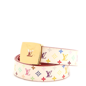 Louis Vuitton Ceinture Carre Belt Monogram Multicolor Thin