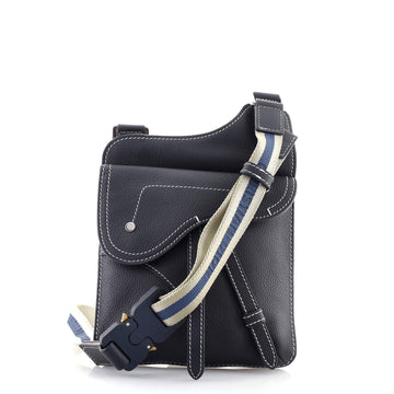 Christian Dior Saddle Flat Messenger Bag Leather