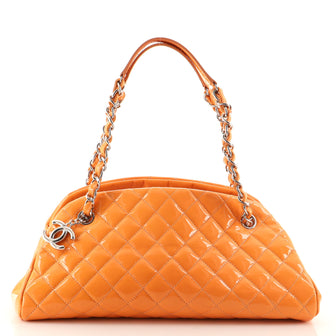 Chanel Just Mademoiselle Bag Quilted Patent Medium